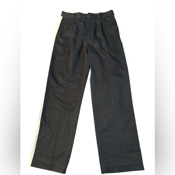 Madewell women’s The Signature Trouser Pant black w/ white side stripe Sz 12 NWT - Picture 9 of 9